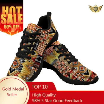 Дизайнерская обувь Повседневная Легкая Мужская Обувь на плоской подошве в стиле Харадзюку, Винтажные кроссовки с африканским принтом, Дышащая мужская обувь на шнуровке