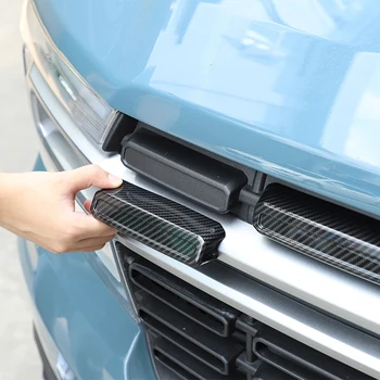 Крышка решетки радиатора автомобиля для Ford Maverick 2022 + Внешняя решетка, защитная накладка, наклейка, Аксессуары с текстурой из углеродного волокна ABS