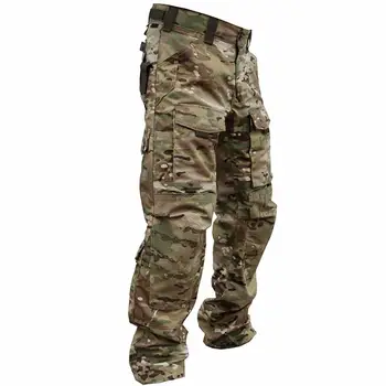 Альпинистский военный вентилятор На Открытом Воздухе, Тактический тренировочный, с несколькими карманами, контрастные камуфляжные повседневные брюки, мужская одежда