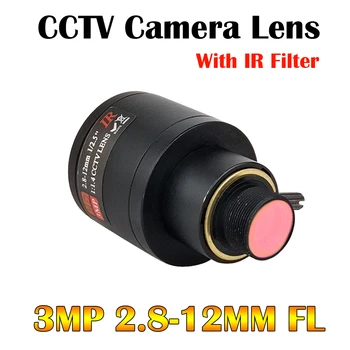HD 3 Мегапиксельный объектив с переменным фокусным расстоянием с ИК-фильтром 3MP 2,8-12 мм Крепление M12 1/2,5 дюйма Ручная фокусировка и зум Для экшн-камеры Sports Cam