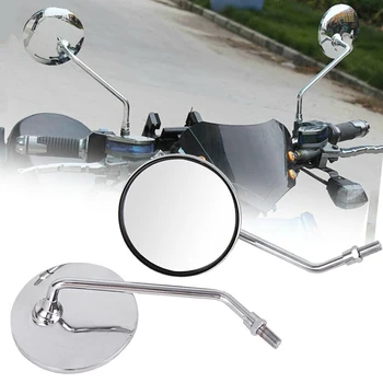 Мотоцикл С боковыми Круглыми зеркалами заднего вида, Универсальный уличный велосипед 10 мм
