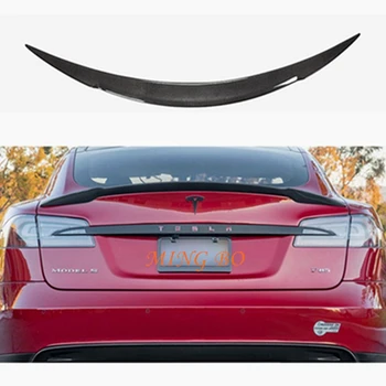 Для Tesla Model S Задний Спойлер Из Углеродного волокна, Крыло багажника, 2014-2022 RZ Style FRP, Матовый карбон