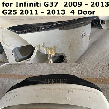 Автомобильный задний спойлер из углеродного волокна, спойлер заднего крыла, подходит для Infiniti G25 G35 G37, 4-дверный 2006-2013, 4-дверный Седан 2007-2015