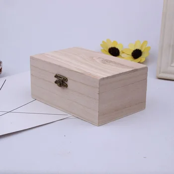 Простые Деревянные Квадратные Навесные ящики для хранения Подарочная коробка для Рукоделия Коробка для домашнего хранения Из массива дерева Идеальный чехол-органайзер на память