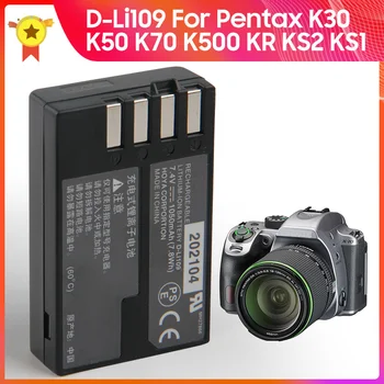 Сменный аккумулятор D-LI109 для Pentax K30 K50 K70 K500 KR KS2 KS1 K-30 K-50 K-70 K-500 K-R K-S2 K-S1 1050 мАч