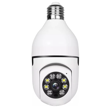 Лампа наблюдения E27 Wifi IP-камера ночного видения полноцветная автоматическая слежка за человеком 4-кратный цифровой зум Монитор безопасности