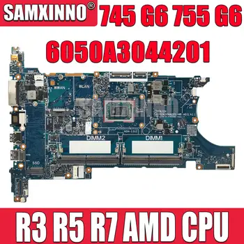Для HP EliteBook 745 G6 755 G6 Материнская плата ноутбука с процессором AMD 6050A3044201 R3-3300 R5-3500 R7-3700 Материнская плата