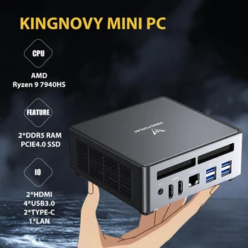 МИНИ-ФОРУМ Venus Серии UM790 Pro Мини-ПК AMD Ryzen 9 7940HS DDR5 32GB 512GB PCIe 4.0 SSD Персональный компьютер 2x HDMI (4K) 2X USB4