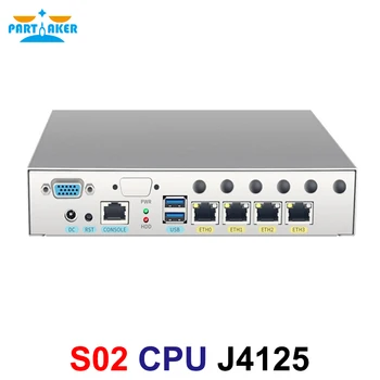 Брандмауэр Intel Celeron J4125 Mini PC Soft Router 4x Intel i225/i226 2.5G LAN pfSense Mini Router Server ESXI