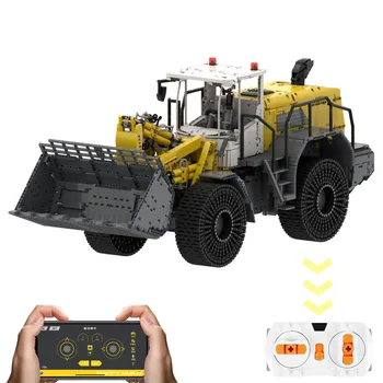 Авторизованный MOC-49777 12135 шт., пневматический бульдозер, Радиоуправляемый погрузчик с огромными колесами, наборы моделей строительных блоков, игрушка - Динамическая версия