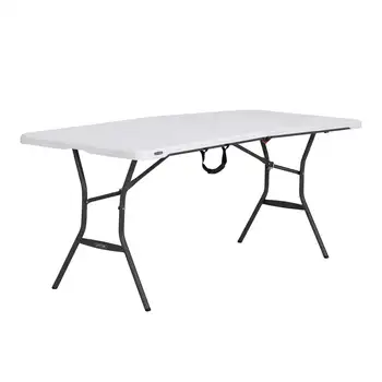 Долговечный 6-футовый раскладывающийся стол, светло-коммерческий, белый (280857)