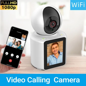 WIFI Камера 1080P 2,8 Дюймовый IPS Экран Видеозвонок в один клик IP Камеры Ночного Видения Обнаружение Движения Домашнее Наблюдение Comcorder