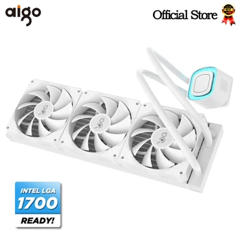 Aigo W Белый Процессорный Кулер Водяного Охлаждения 240 360 мм Вентилятор Жидкостный Радиатор Встроенный Радиатор Для Intel LGA 1700 2011 1151 AM4 AM5 AMD