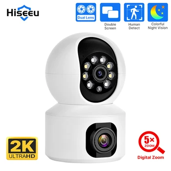 Hiseeu 2K 4MP PTZ IP-камера WIFI Беспроводная Камера видеонаблюдения для безопасности Умного дома, двухстороннее аудио, Монитор для домашних животных, видеозапись