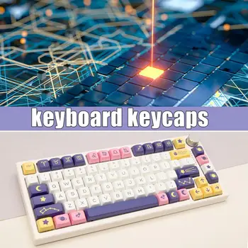 132 Клавиши Constellation PBT Keycaps Вишневый Профиль Для MX Switch Аниме Милый Брелок для DIY Механической игровой клавиатуры на Заказ W5Q8