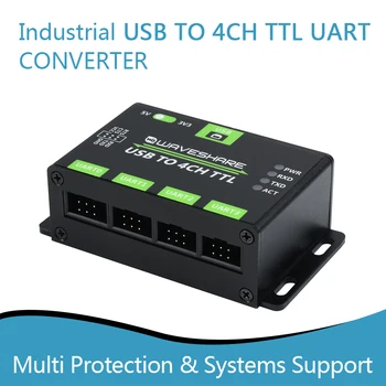 Промышленный преобразователь USB В 4CH TTL, USB в UART, мультизащита и поддержка систем