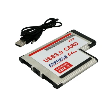 54 мм к USB 3.0 X 2 Порта Expresscard PCI-E к USB адаптеру Конвертер Express Card Металл + пластик для ноутбука Notebook