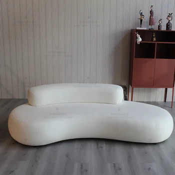 Тканевый диван light роскошная гостиная небольшая квартира дугообразный диван Скандинавская дизайнерская мебель комбинация диванов