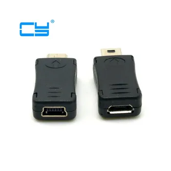 2 5-контактных адаптера Mini USB для Micro USB и Mini female для Micro male, черный