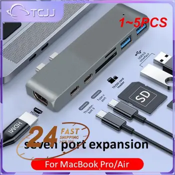 1-5 шт. В 1 Алюминиевый USB C Концентратор USB Type C Концентратор Адаптер-ключ, Совместимый С MacBook 13 