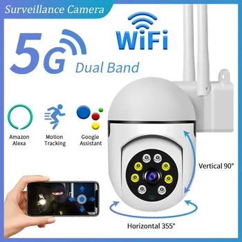Wifi Камера на открытом воздухе С 4-кратным цифровым зумом, Беспроводная камера обнаружения человека с искусственным интеллектом, система видеонаблюдения CCTV С IP-камерой 1080P