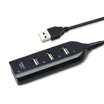 4 Порта USB-концентратор Мышь Клавиатура USB-Разветвитель 4 Штекера USB2.0 Hab Адаптер для портативных ПК Компьютерный USB-удлинитель с несколькими разъемами