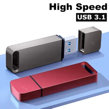 Usb 3,1 Высокоскоростной Металлический Флеш-накопитель 2 ТБ/1 ТБ/512 ГБ USB Флэш-накопители Pendrive Водонепроницаемый USB Флэш-диск Компьютеры Memory Stick