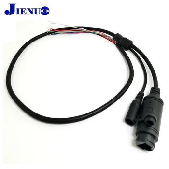 DC12V + встроенный кабель POE 48V + Локальная сеть RJ45 для IP-камеры видеонаблюдения Питание по локальной сети Ethernet JIENUO