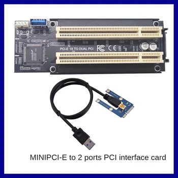 Адаптер Mini Pci-E для двойной карты Pci Express X1 для двойной карты Pci Riser Card Черного цвета для настольных ПК с чипом Asm1083