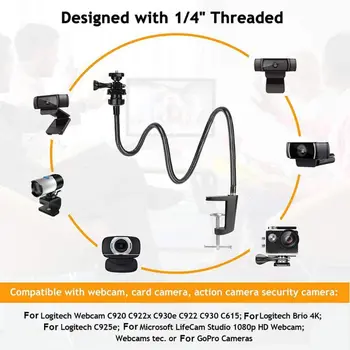 Кронштейн камеры для веб-камеры Brio 4K C925e C922x C922 C930e C930 C920 с настольной подставкой 