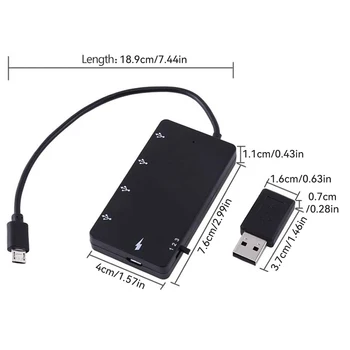 USB-концентратор с 4 портами USB-концентраторы 2.0 Адаптеры для зарядки питания Кабель зарядного устройства OTG Адаптер