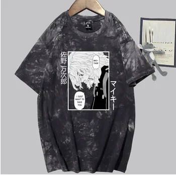 Мужская футболка Harajuku Tokyo Revengers С Принтом Унисекс, Футболка с коротким рукавом Manjiro Sano Mikey, Уличная Одежда, Топы