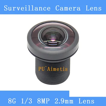 Pu'Aimetis 8MP объектив с фиксированным фокусом F/1,8 2,9 мм motion DV ультра широкоугольный полностью стеклянный 8G HD M12 объектив видеонаблюдения Камера Безопасности