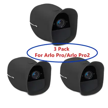 3 Упаковки чехлов для беспроводных интеллектуальных камер безопасности Arlo Pro и Arlo Pro 2, водостойких и УФ-стойких, идеально сидящих (черный_