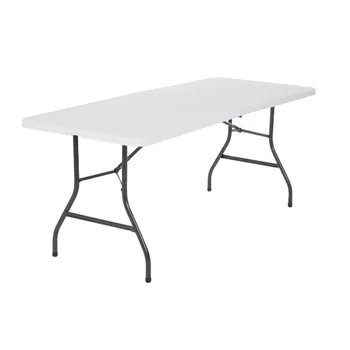 6-футовый Складной столик в белую крапинку, уличный столик