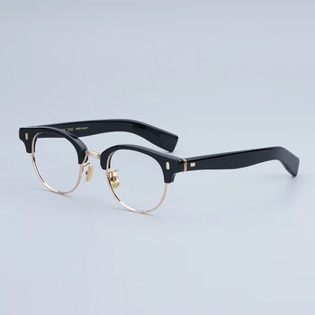 Японский бренд 645, оригинальные ацетатные круглые оправы для очков, мужские и женские очки по рецепту, очки ручной работы, титановые ретро-очки для близорукости