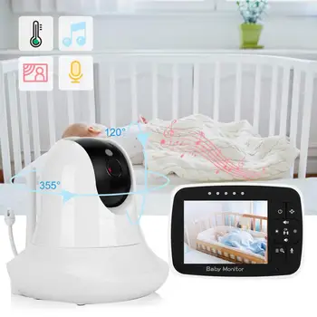 SM935 камера для детского телефона портативный монитор bebe 3,5 дюймов ЖК-дисплей сигнализация для детского плача ИК ночного видения колыбельные домофон PTZ детская камера