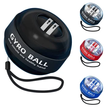 Светодиодный ручной шарик с питанием от запястья, Самозапускающийся Гироскопический силовой шарик, Бесшумный тренажер для мышц рук, Фитнес-устройство для питания запястья