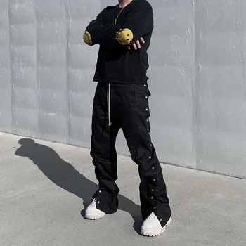 RO 2020ss Новый Rick Черный Двубортный Мужской Owens, высококачественные мужские брюки, Уличная мужская одежда, спортивные брюки